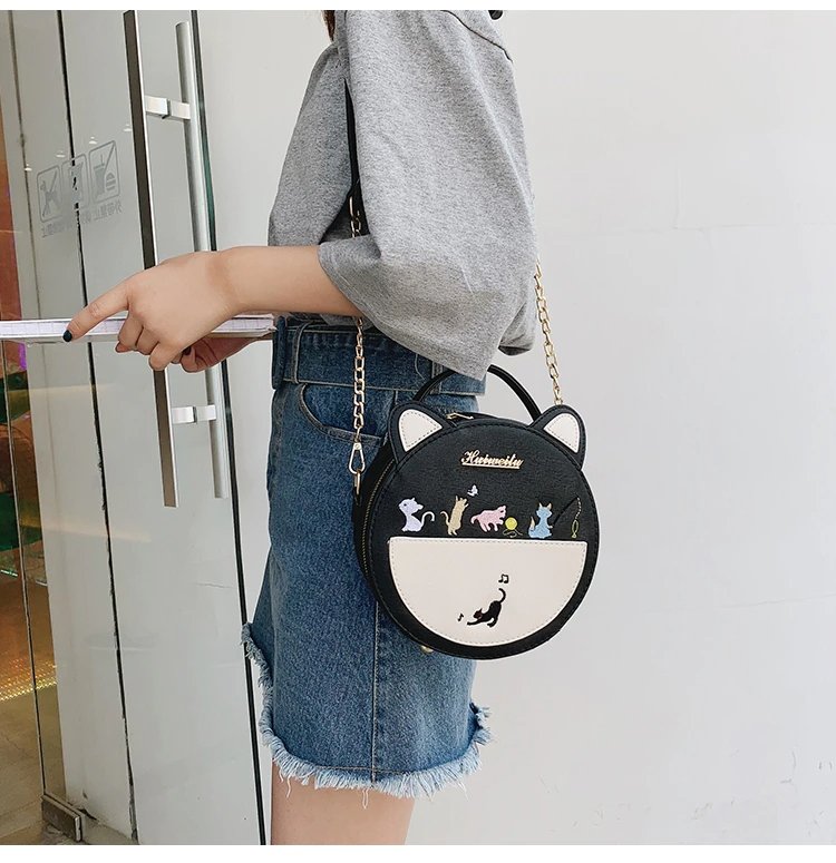 Cat Ears Embroidery Chain Bag - Puppeeland