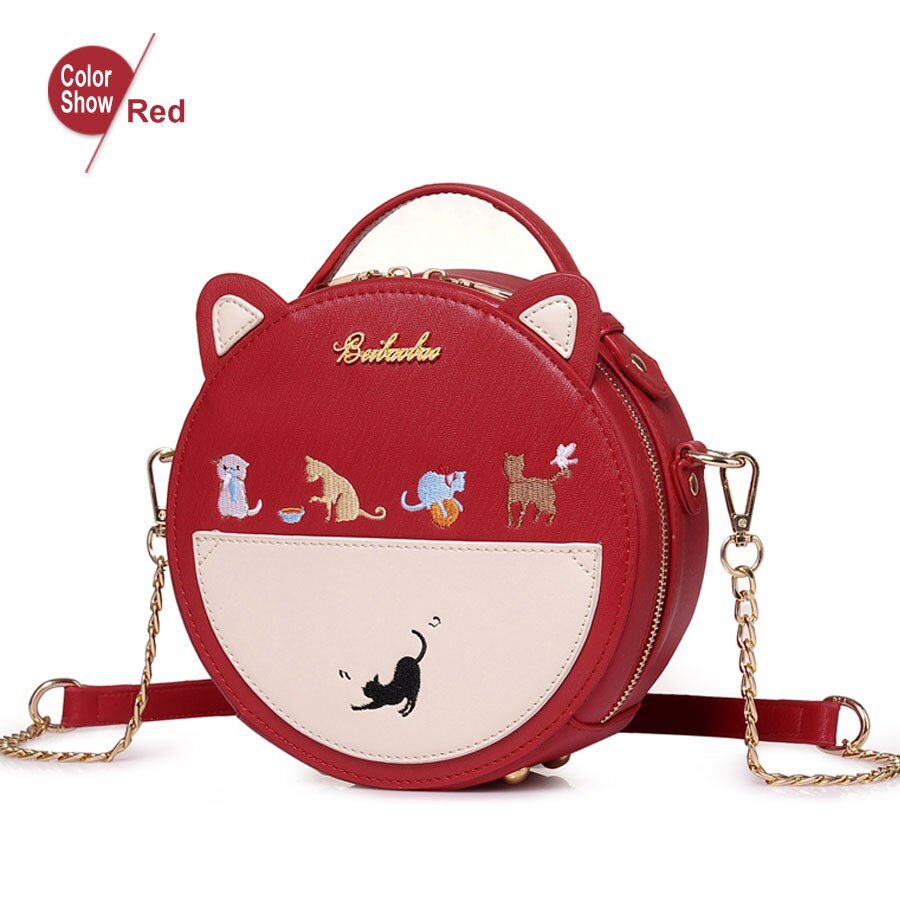Cat Ears Embroidery Chain Bag - Puppeeland