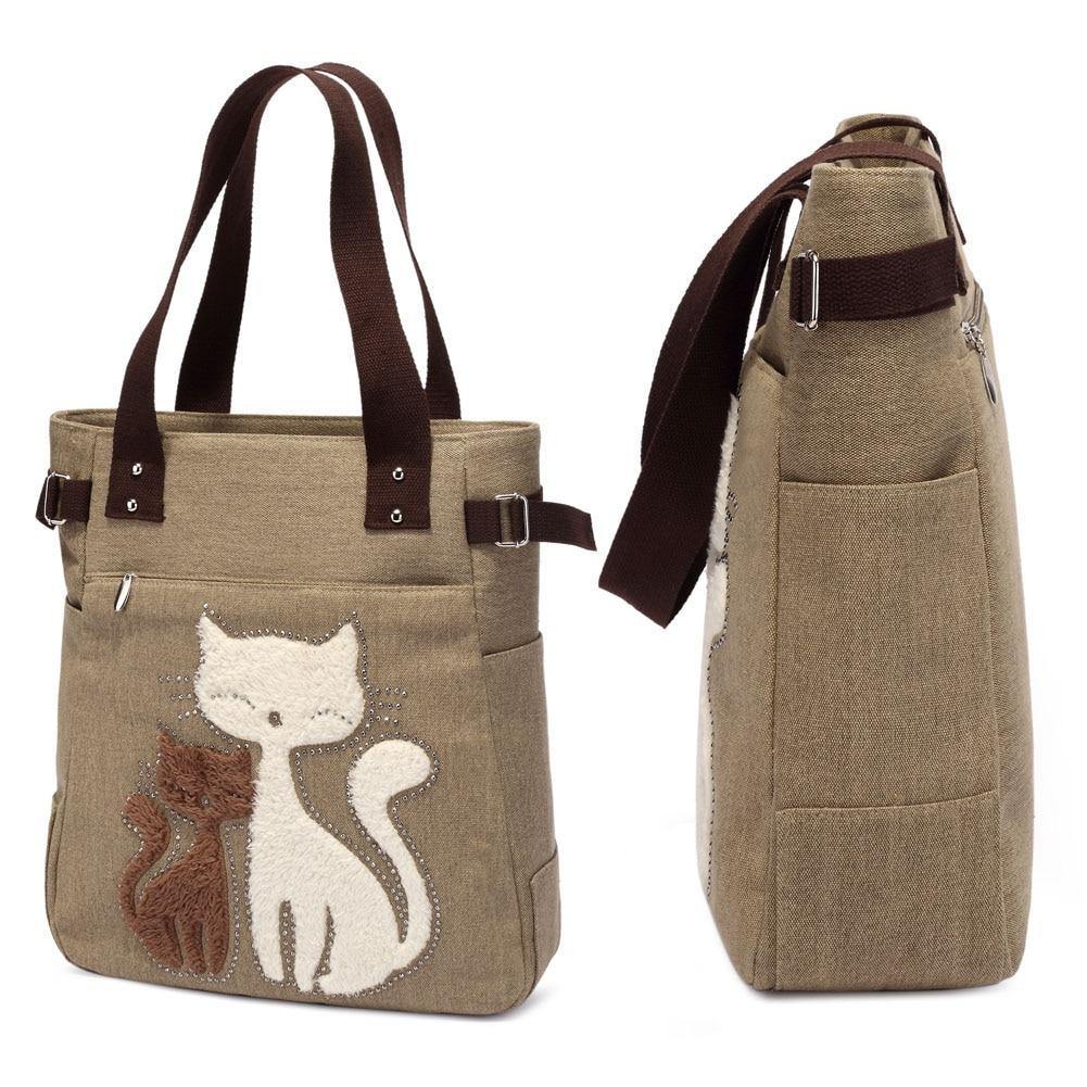 Cat Pattern Canvas Bag - Puppeeland