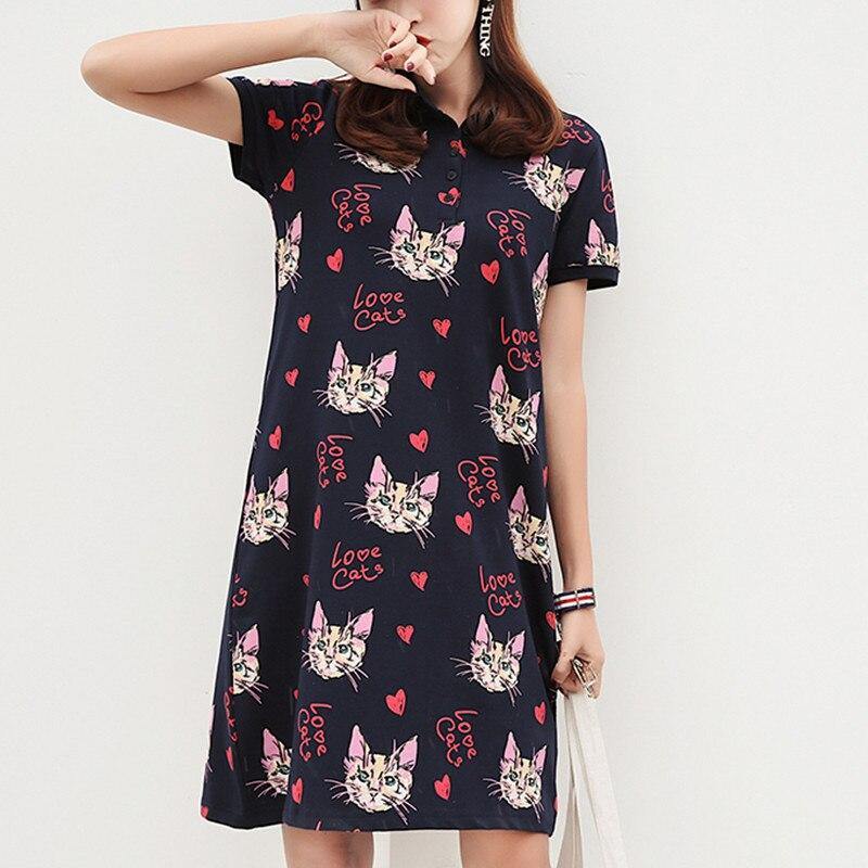 Cat Pattern Polo Dress - Puppeeland