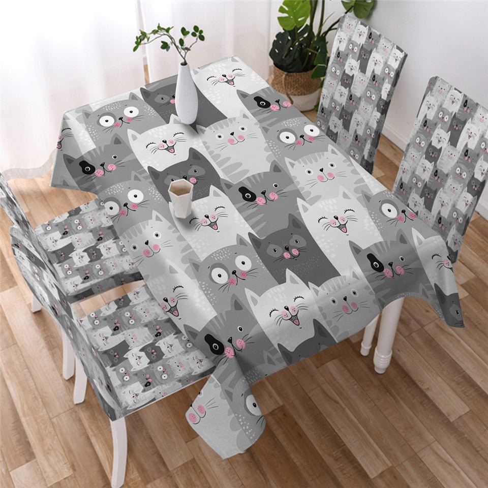 Cat Pattern Table Cloth Cover - Puppeeland