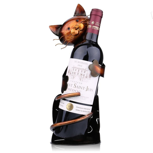 Cat Wine Holder Figurine - Puppeeland