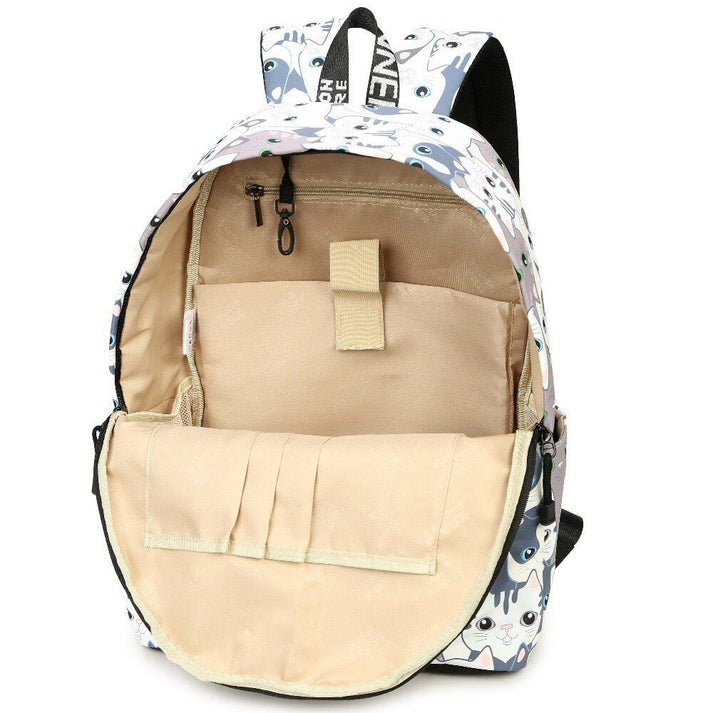 Colorful Cat Pattern Backpack