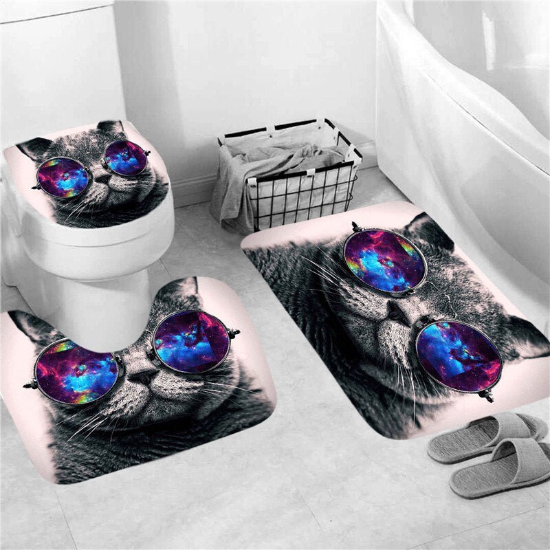 Cool Cat Bathroom 4-Piece Set - Puppeeland