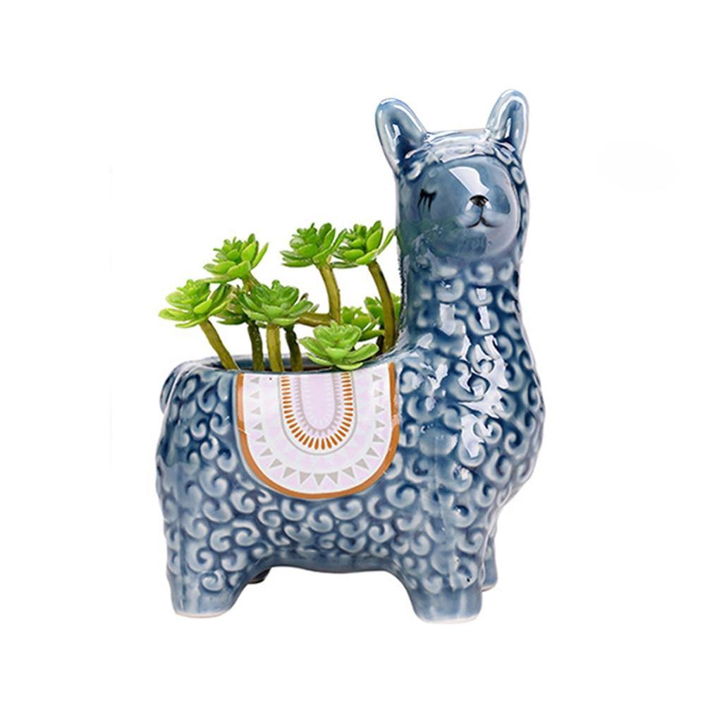 alpaca planter pot Cute Alpaca Flower Plant Pot
