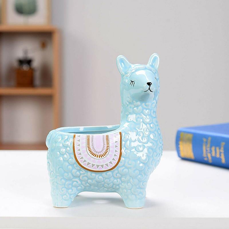 alpaca planter pot Cute Alpaca Flower Plant Pot