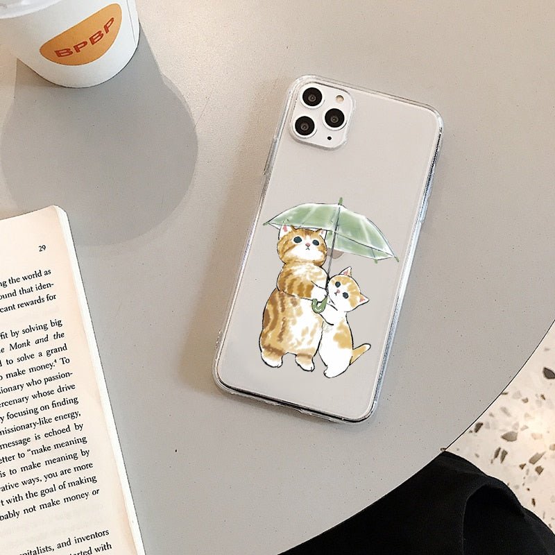 Cute Cartoon Cat Soft Case for Samsung Phone - Puppeeland