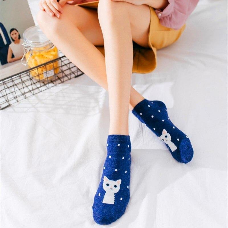 Cute Cat Design Women Socks (5 Pairs) - Puppeeland