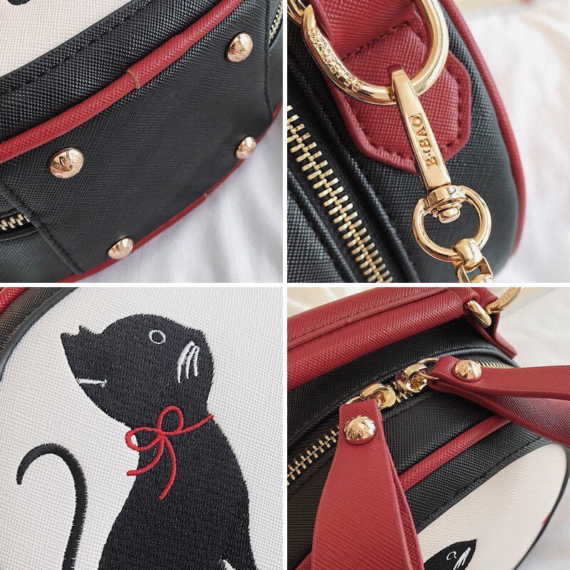 Cute Cat Embroidery Chain Bag - Puppeeland