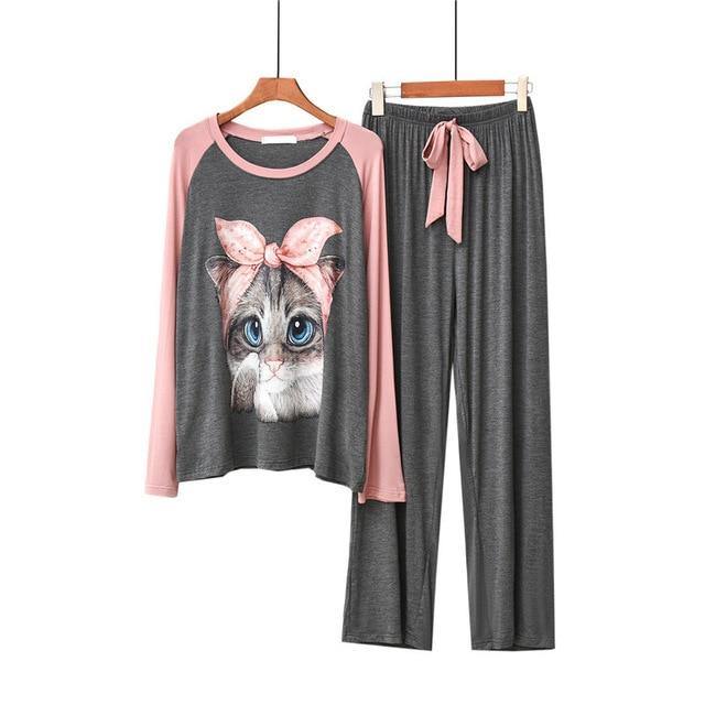 Cute Cat Pajamas Loungewear - Puppeeland