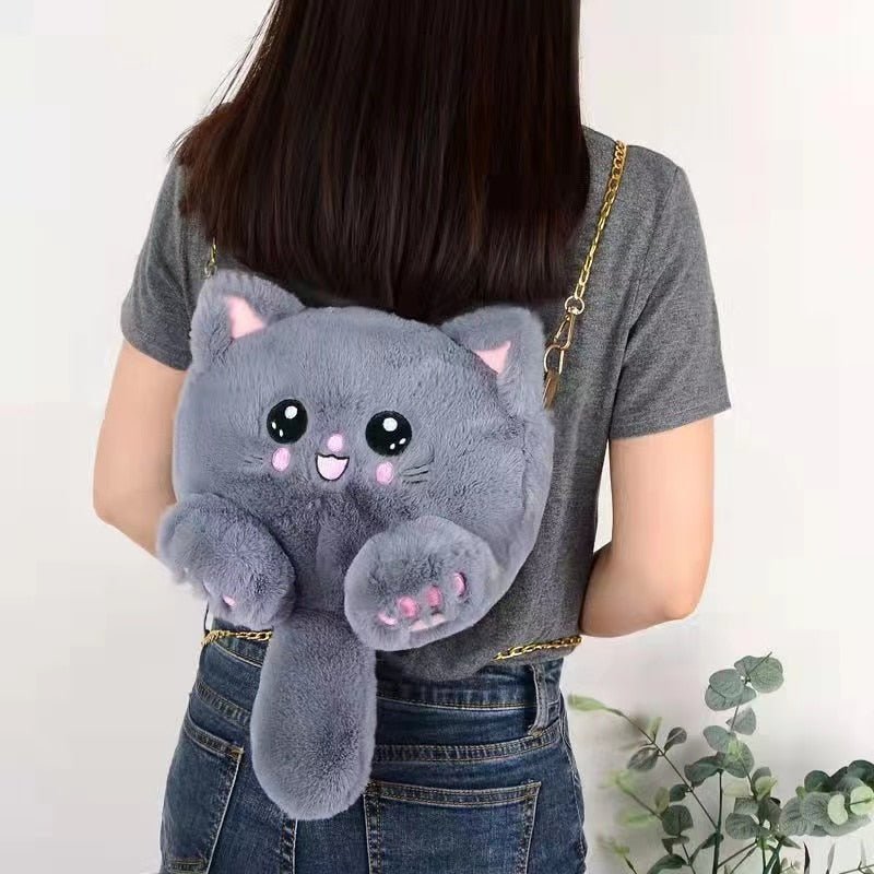 Cute Cat Plush Shoulder Bag - Puppeeland