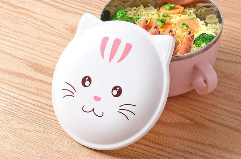 Cute Cat Stainless Steel Bowl - Puppeeland