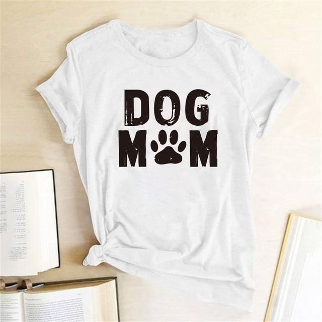 Dog Mom Print Summer T-Shirt - Puppeeland