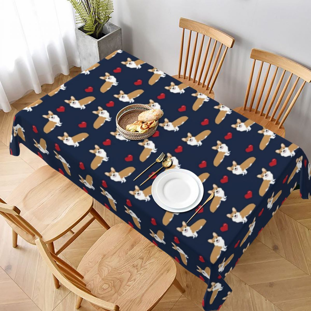 Dog Pattern Table Cloth Cover - Puppeeland