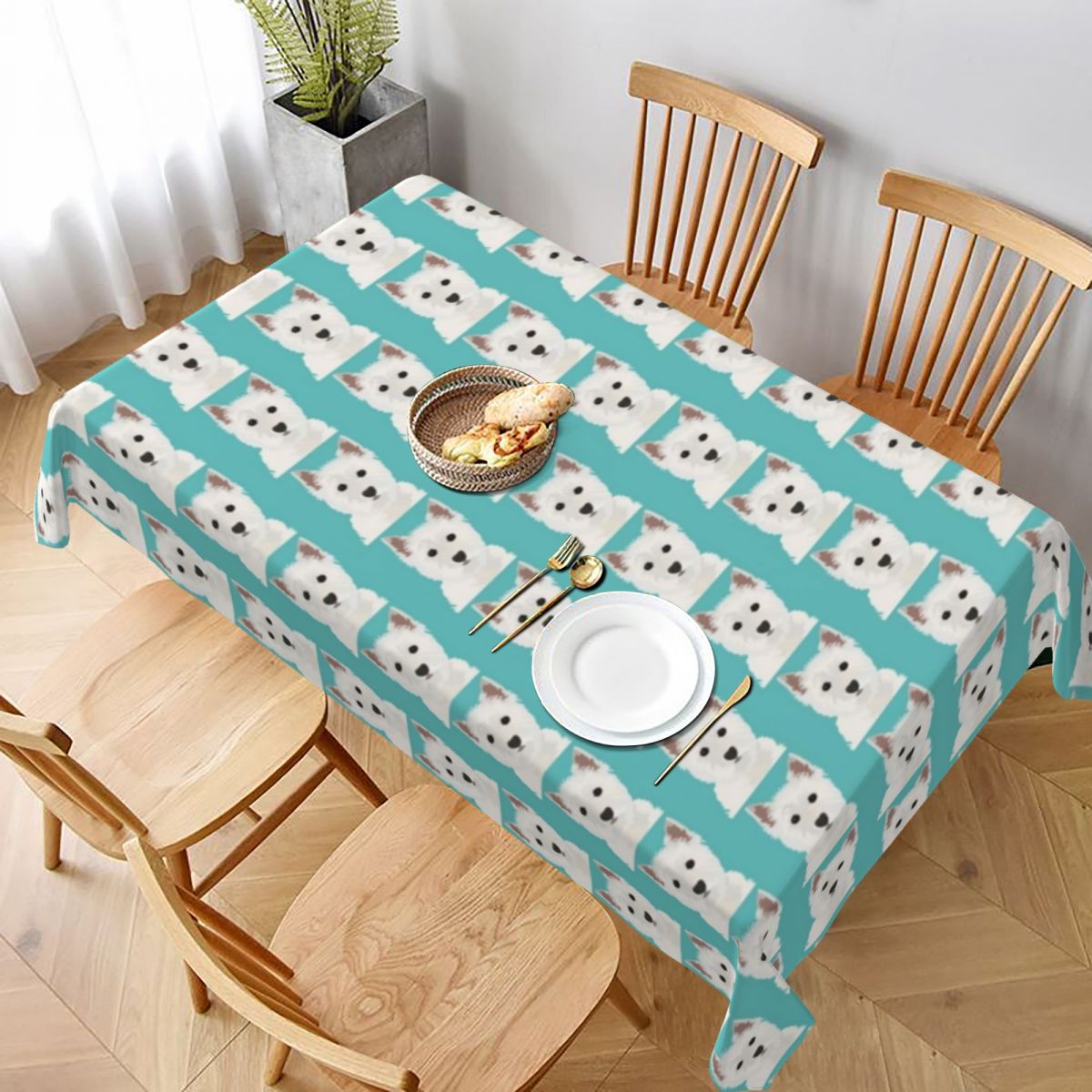 Dog Pattern Table Cloth Cover - Puppeeland