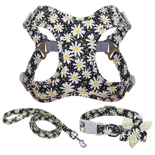 Flower Print Harness and Leash - Puppeeland
