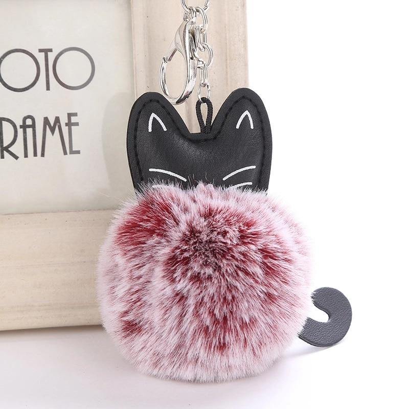 Fur Ball Cat Ears Keychain - Puppeeland