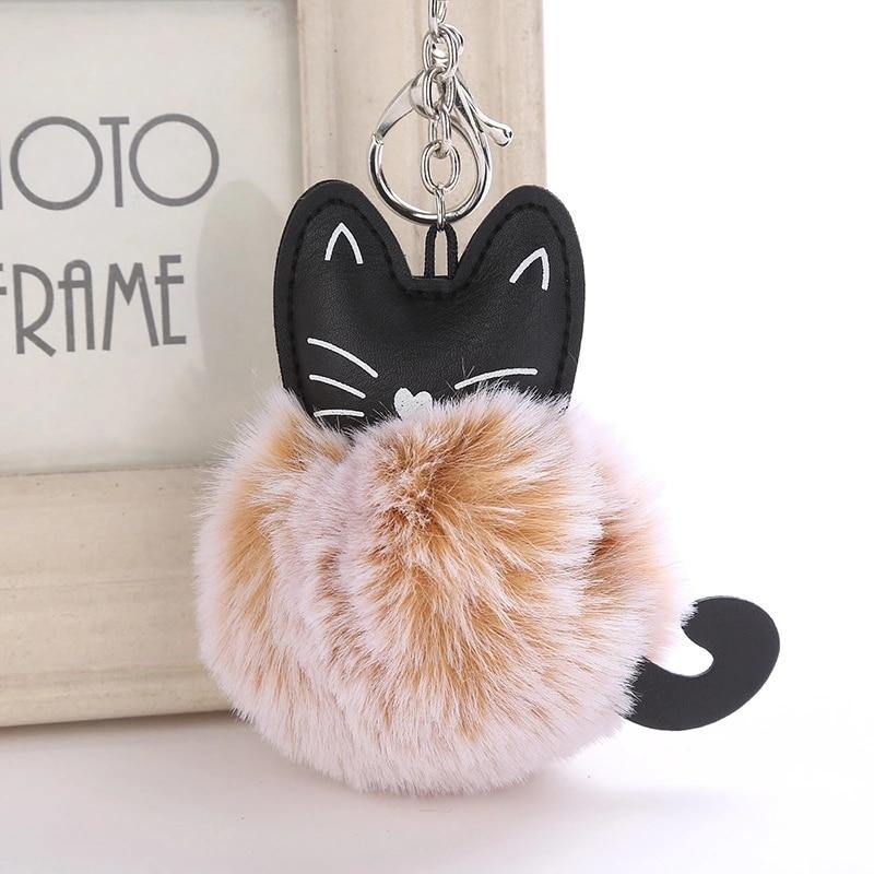 Fur Ball Cat Ears Keychain - Puppeeland