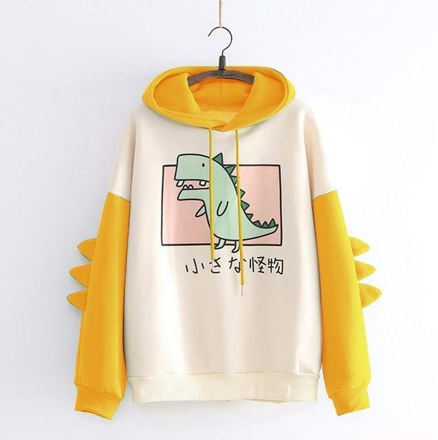 Kawaii 2024 dinosaur hoodie