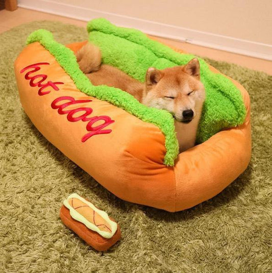Hot Dog Shaped Pet Bed - Puppeeland