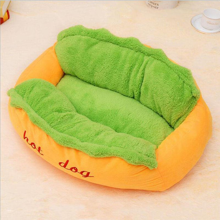 Hot Dog Shaped Pet Bed