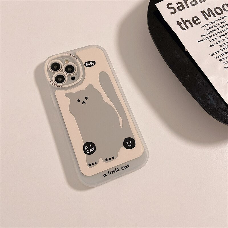 Mirror Cat Shape Cute iPhone Case - Puppeeland