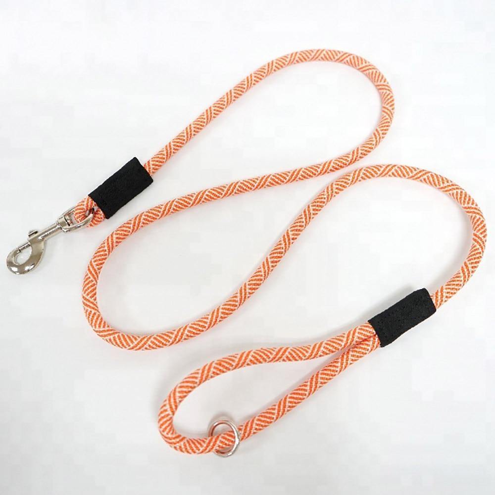 Orange Patterned Rope Leash - Puppeeland