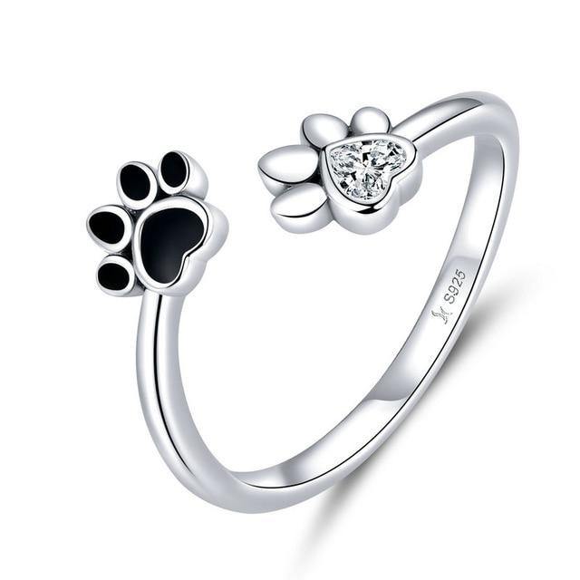 Paw Print Sterling Silver Ring - Puppeeland