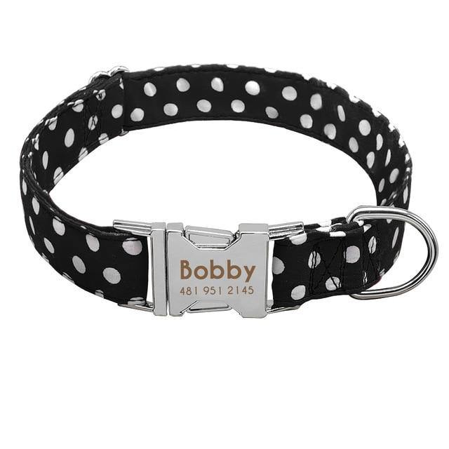 Personalized Polka Dot Dog Collar - Puppeeland