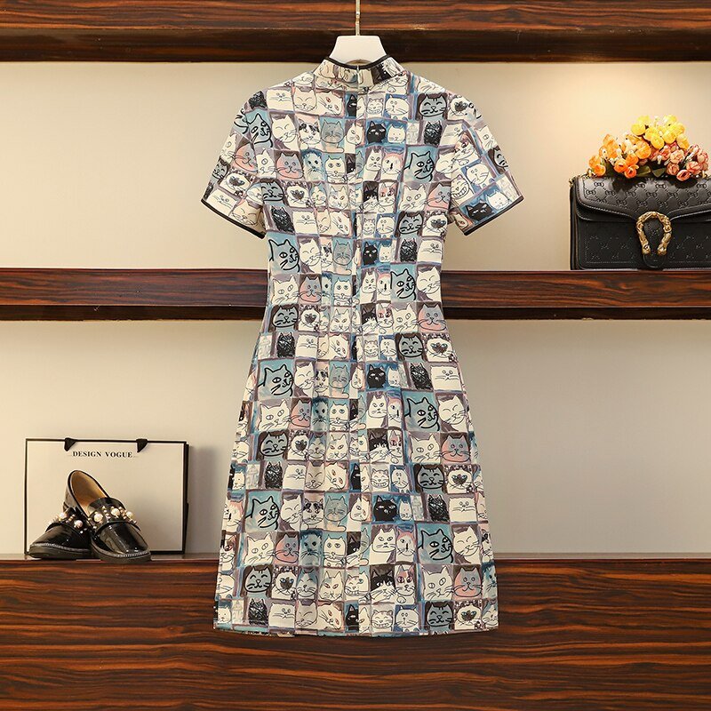 Vintage Cat Cheongsam Dress Vintage Cat Cheongsam Dress