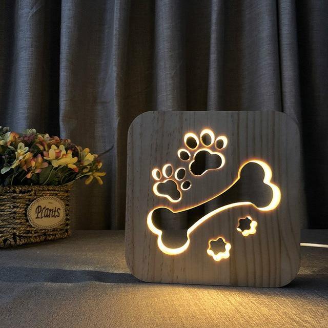 Wooden LED Animal Lamp - Puppeeland