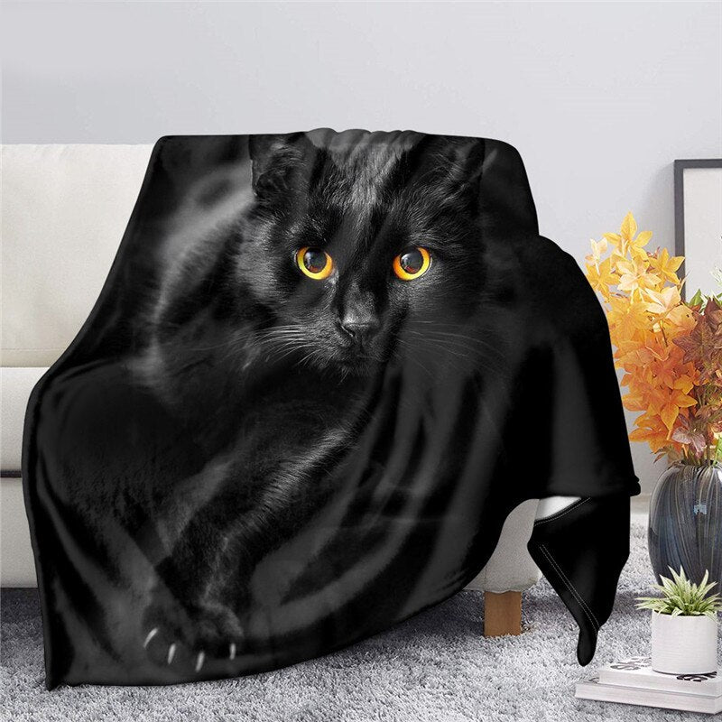 Yin Yang Cat Flannel Blanket - Puppeeland